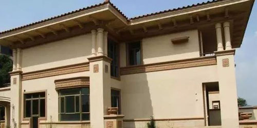 在農(nóng)村小別墅用真石漆裝修外墻，效果圖美絕了